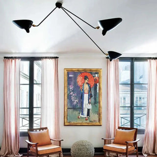 BRADE Adjustable Black Arms Workshop Style Ceiling Light – view 4