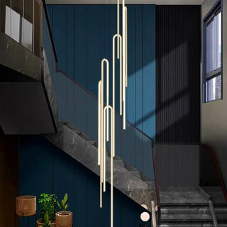 CYLCAS Modern Cascade Cylinder Ceiling Light for High Ceilings – view 2