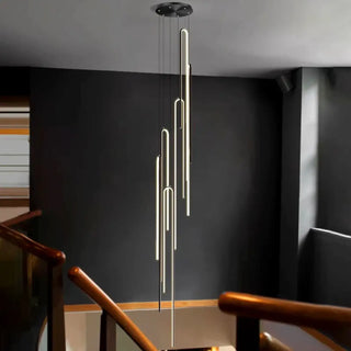 CYLCAS Modern Cascade Cylinder Ceiling Light for High Ceilings – view 1