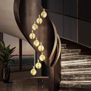 DISCA Luxury Cascade Gilded Crystal Discs Ceiling Light – view 7