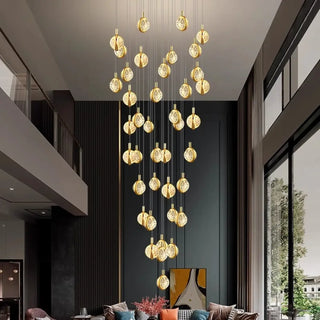 DISCA Luxury Cascade Gilded Crystal Discs Ceiling Light – view 9