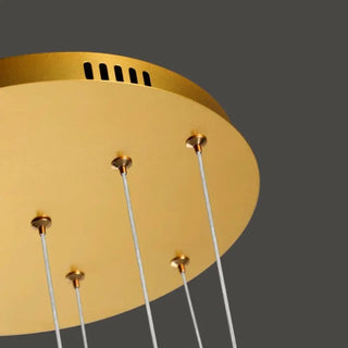 DISCA Luxury Cascade Gilded Crystal Discs Ceiling Light – view 11