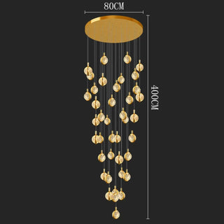 DISCA Luxury Cascade Gilded Crystal Discs Ceiling Light – view 6