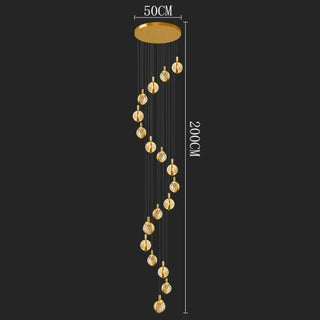 DISCA Luxury Cascade Gilded Crystal Discs Ceiling Light – view 3