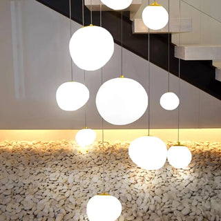 PLEHAU Cascade Modern Bowls White High Ceiling Light – view 4