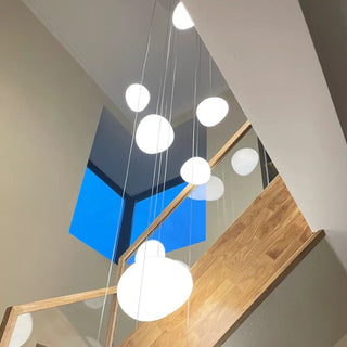 PLEHAU Cascade Modern Bowls White High Ceiling Light – view 5