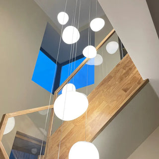 PLEHAU Cascade Modern Bowls White High Ceiling Light – view 3