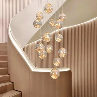 Crystal ball cascade pendant lamp — contemporary luxury lighting