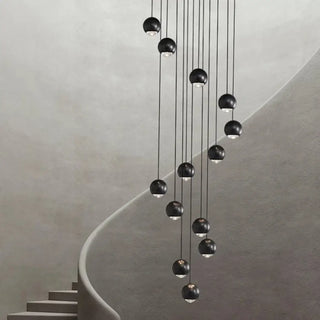 KOJOROI Modern Black Globe Cascade Ceiling Light – view 3