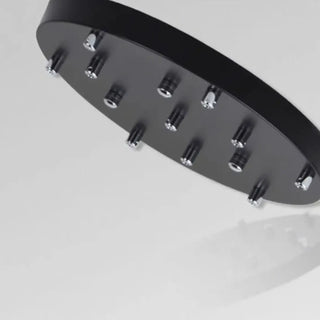 Waterfall cylinder pendant lamp, black modern stairs ceiling hanging light