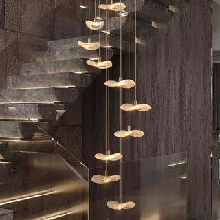 MODILUS Cascade Modern Luminous Disk Staircase Ceiling Light – view 1