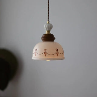 IWONAH Ceramic Floral Ceiling Light – view 1