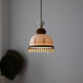 IWONAH Ceramic Floral Ceiling Light – view 2