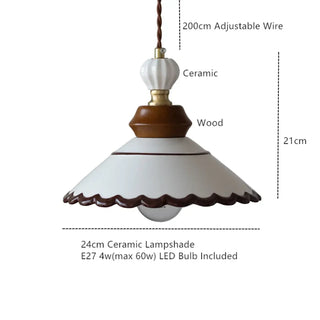BOISERE Ceramic and Wood with Elegant Shade Ceiling Light – view 9