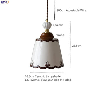 BOISERE Ceramic and Wood with Elegant Shade Ceiling Light – view 10