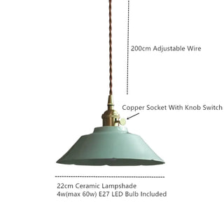GOITERISE Elegant Retro Ceramic Ceiling Light – view 8