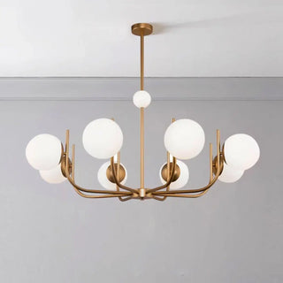 MAJI Brass Opaline Globe Classic Chandelier Ceiling Light – view 5