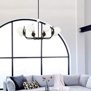 MAJI Brass Opaline Globe Classic Chandelier Ceiling Light – view 3