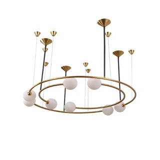 AERI Circular Glass Globes and Gilded Metal Ceiling Light – view 6
