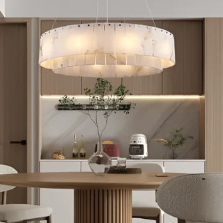 BURDIRY Circular Stone Effect Marble LED Ceiling Light – view 4