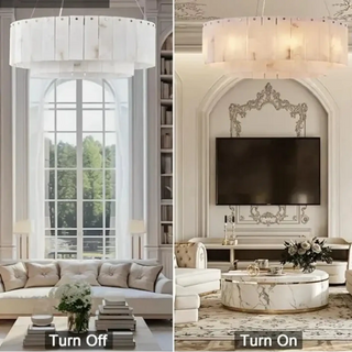 BURDIRY Circular Stone Effect Marble LED Ceiling Light – view 5
