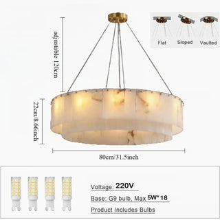 BURDIRY Circular Stone Effect Marble LED Ceiling Light – view 8
