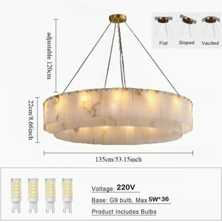 BURDIRY Circular Stone Effect Marble LED Ceiling Light – view 9