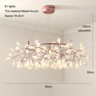 HERIETE Contemporary Metal Acrylic Ceiling Light – view 4