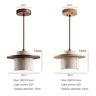 METONGE Contemporary Marble and Natural Wood Ceiling Light – view 7