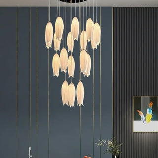 Artisan ceramic pendant lamp, handcrafted contemporary ceiling hanging light