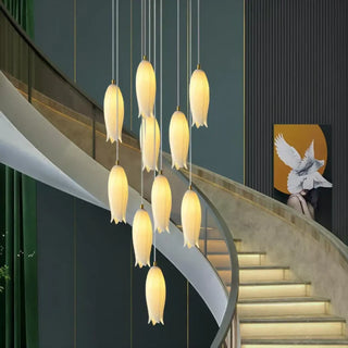 Ceramic handcrafted pendant ceiling light, contemporary modern fixture
