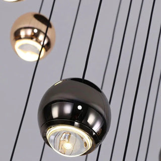 CASCOU Contemporary Cascade Black and Gilded Balls Ceiling Light – view 4