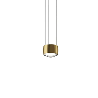 Contemporary pendant with gold lines, delicate luminous hanging ceiling fixture
