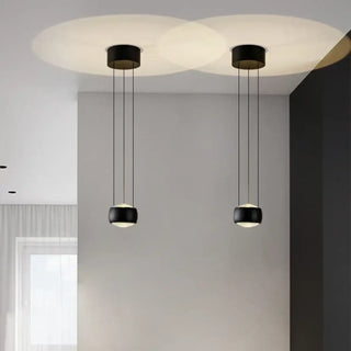 Gold linear pendant lamp, delicate luminous design, modern hanging ceiling light