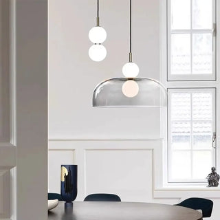 PANGAL Contemporary Transparent Glass Globe Pendant – view 6