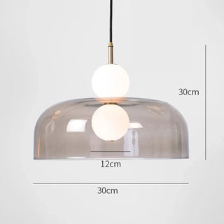 PANGAL Contemporary Transparent Glass Globe Pendant – view 8