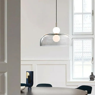 PANGAL Contemporary Transparent Glass Globe Pendant – view 2
