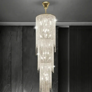 LUXURY Crystal Long Vertical LED Ceiling Light