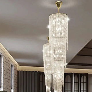LUXURY Crystal Long Vertical LED Ceiling Light