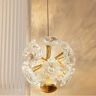 REDOR Crystal Cube Transparent Gilded Chic Ceiling Light – view 1