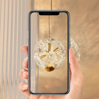 REDOR Crystal Cube Transparent Gilded Chic Ceiling Light – view 5