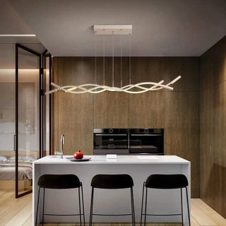 Adjustable dimmable kitchen pendant ceiling fixture, designer modern hanging lamp