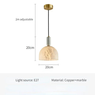 REVERE Copper Marble Minimalist Pendant – view 12