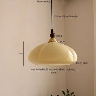 GERIMANA Copper Amber Glass Ceiling Light – view 6