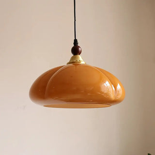 GERIMANA Copper Amber Glass Ceiling Light – view 1