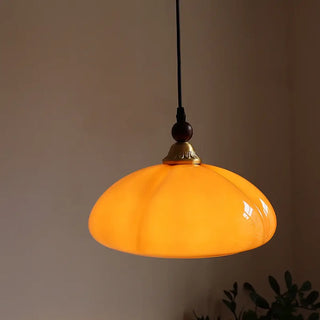 GERIMANA Copper Amber Glass Ceiling Light – view 3
