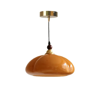 GERIMANA Copper Amber Glass Ceiling Light – view 5