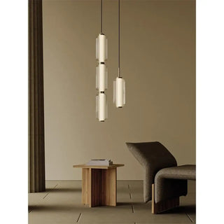 PALA Cylindrical Golden Glass Modern Pendant – view 1