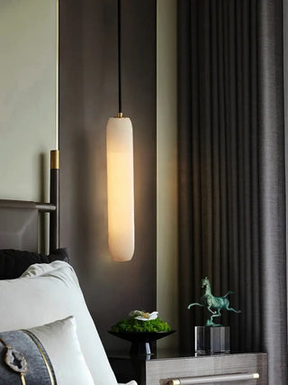MIRU Vertical Cylindrical Frosted Glass Bedroom Ceiling Light – view 1