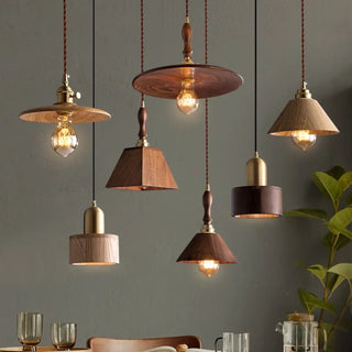 NUTIA Decorative Wood Sculpted Retro Pendant – view 7